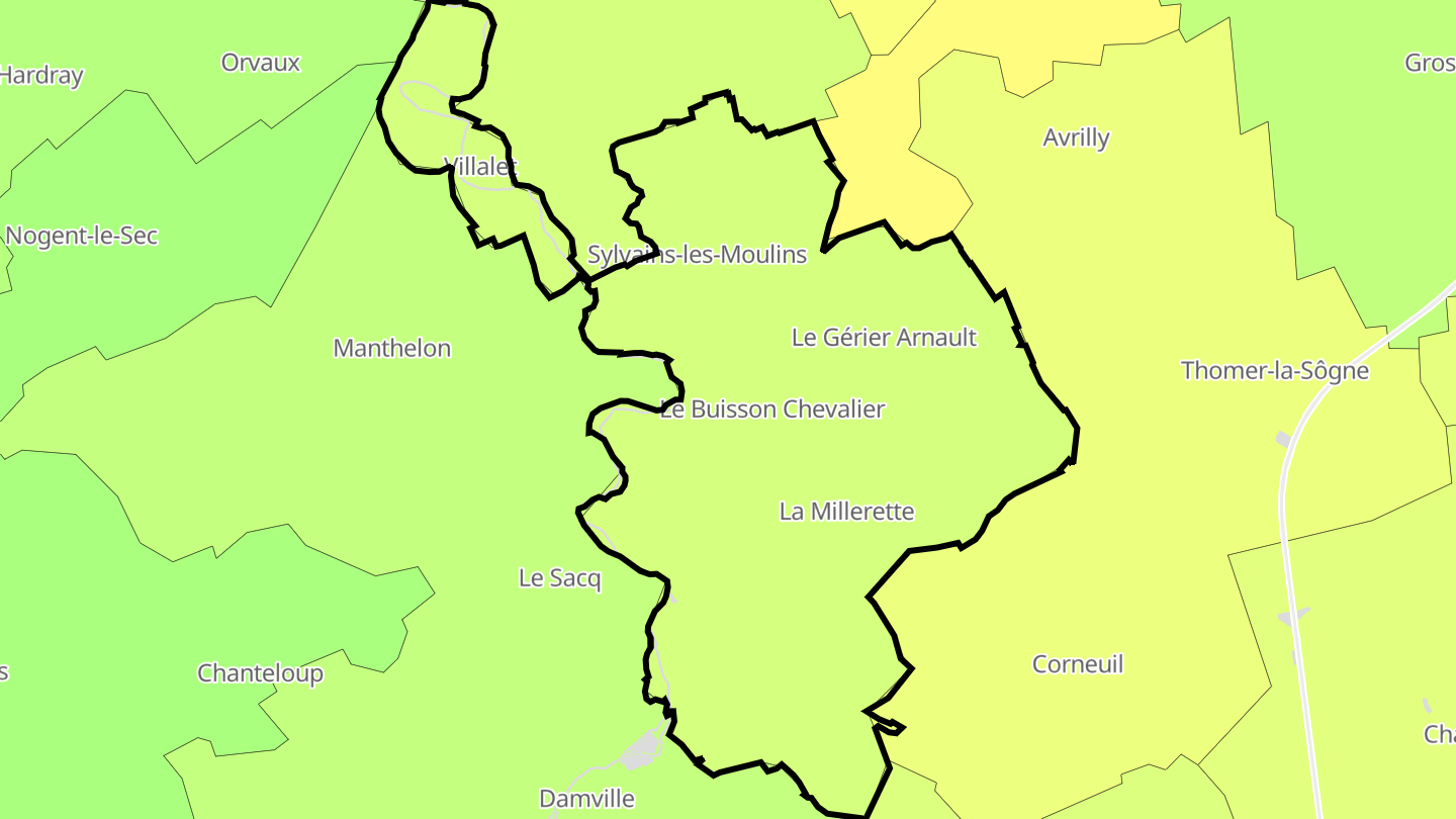 Carte des prix de l'immobilier Sylvains-Lès-Moulins
