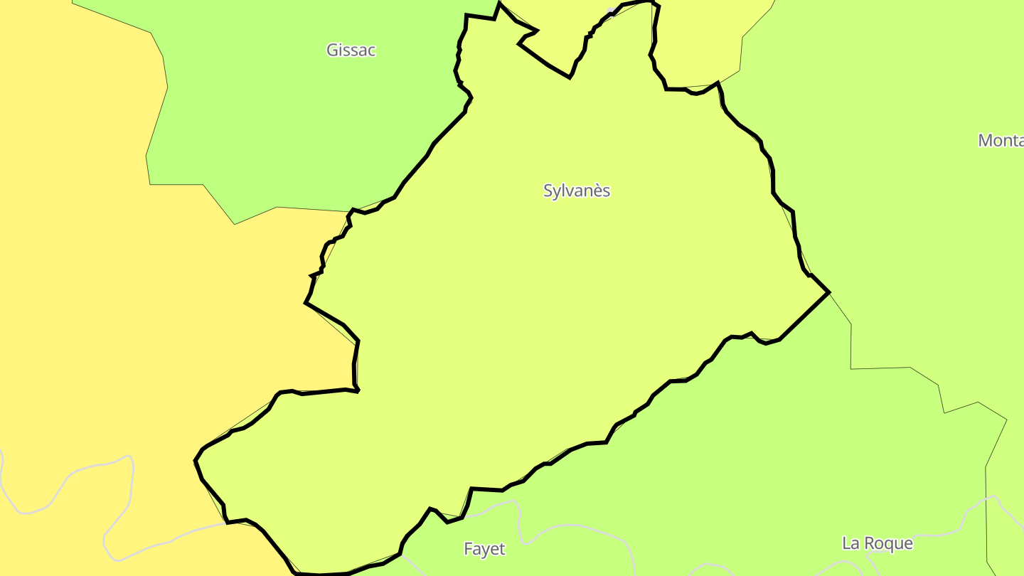 Carte des prix de l'immobilier Sylvanès