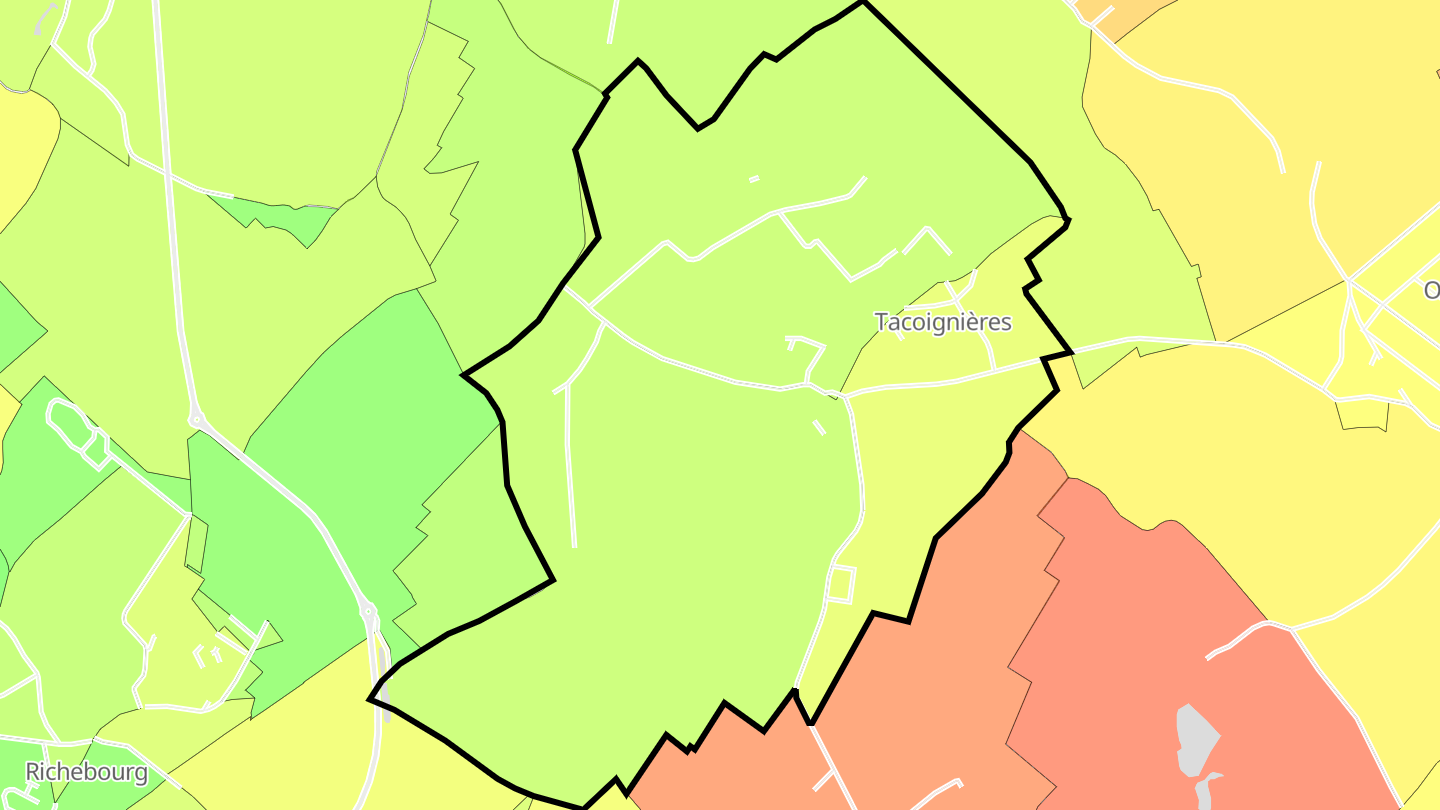 Carte des prix de l'immobilier Tacoignières