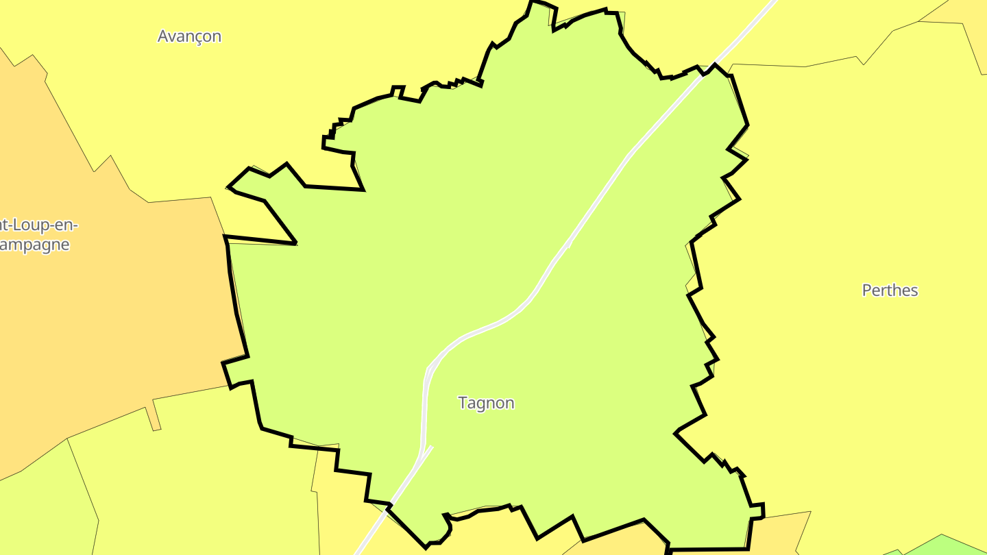 Carte des prix de l'immobilier Tagnon