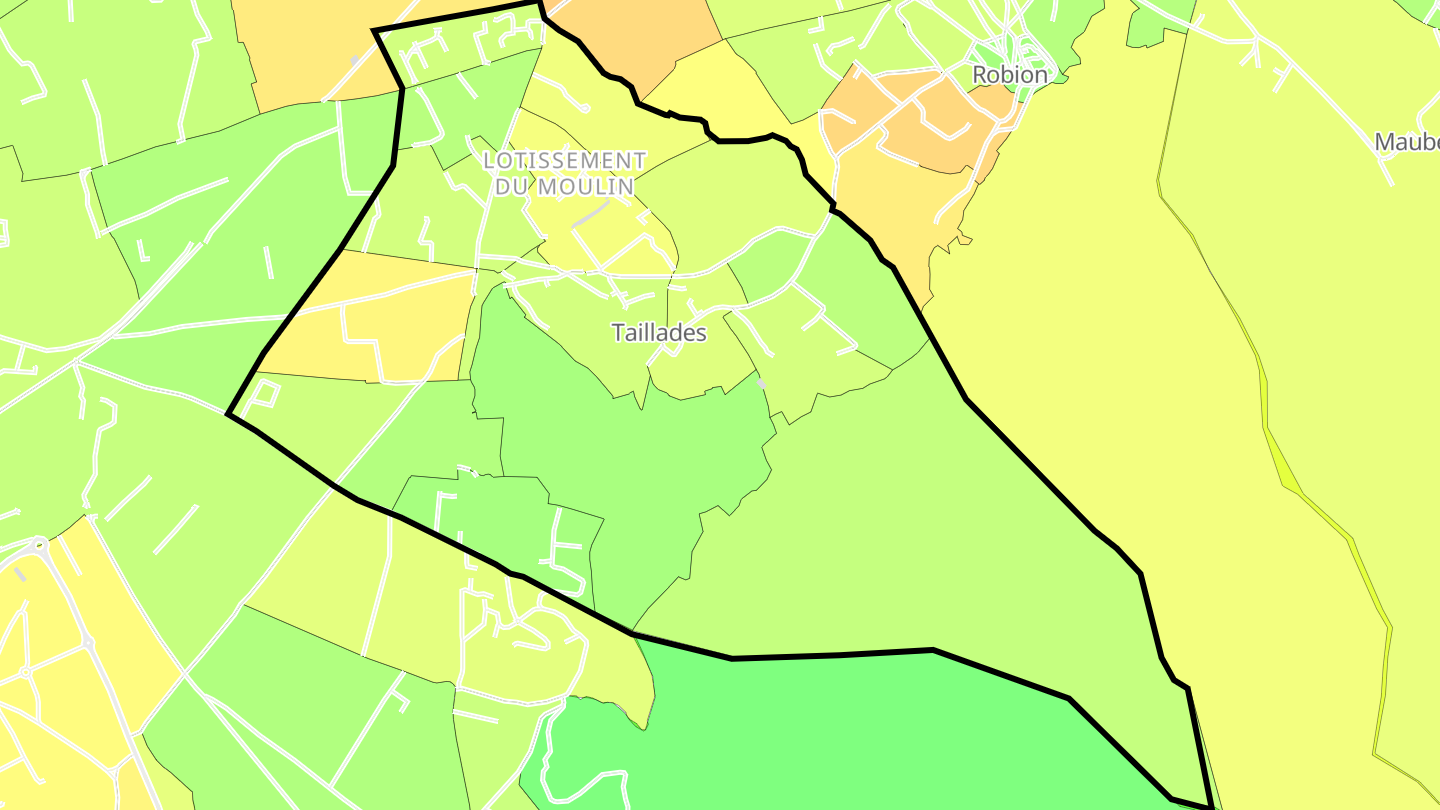 Carte des prix de l'immobilier Taillades