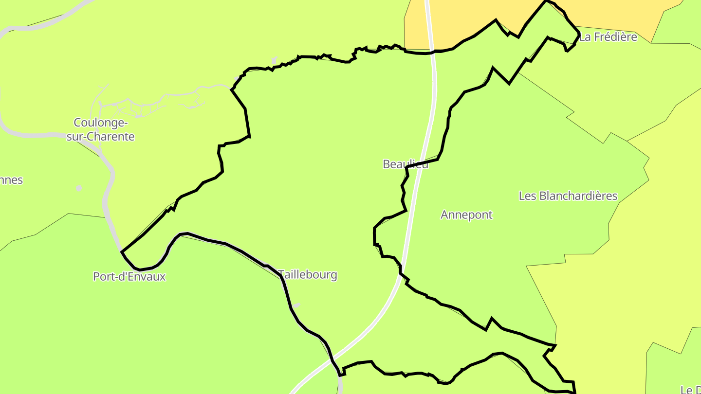 Carte des prix de l'immobilier Taillebourg