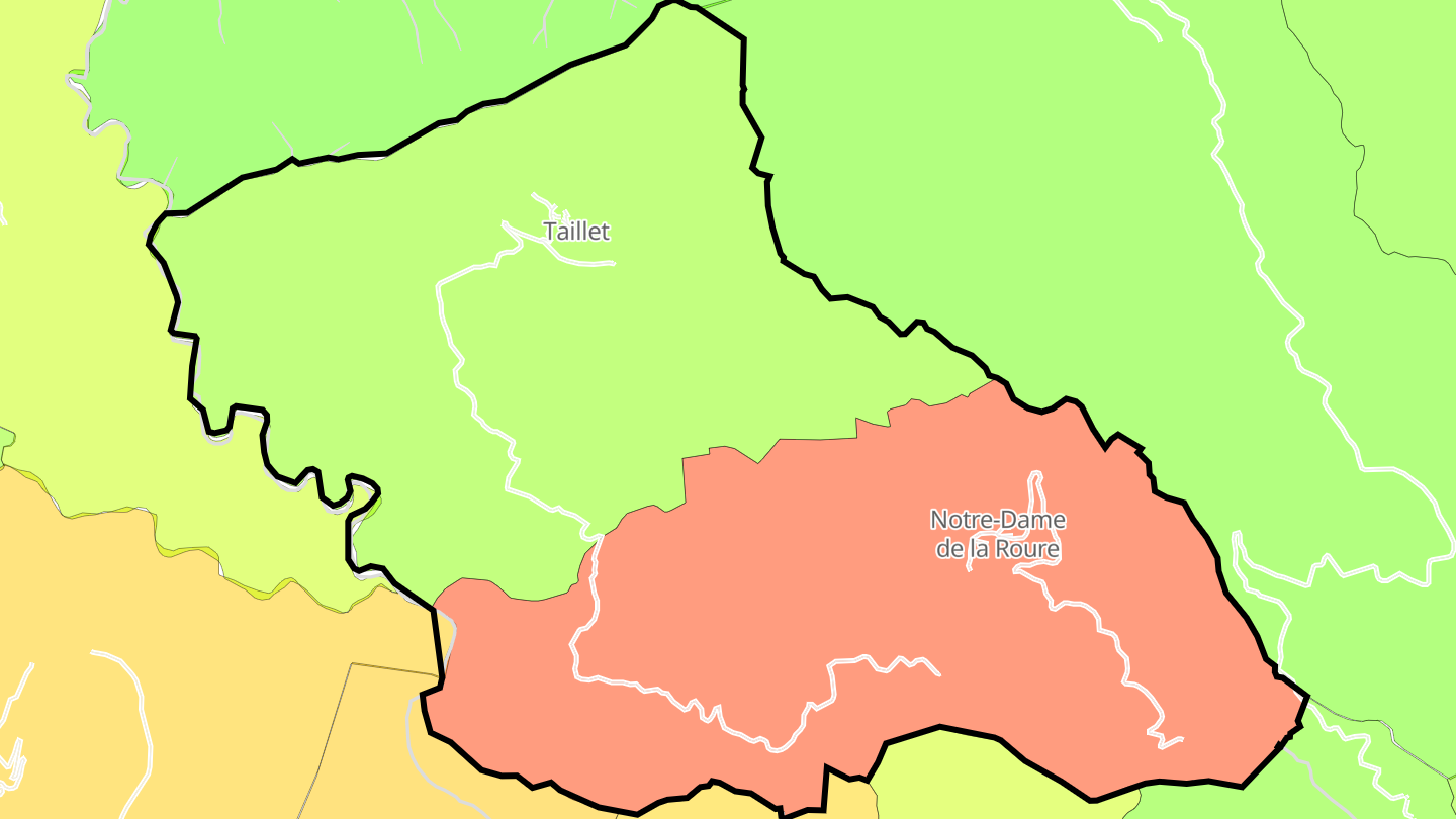 Carte des prix de l'immobilier Taillet