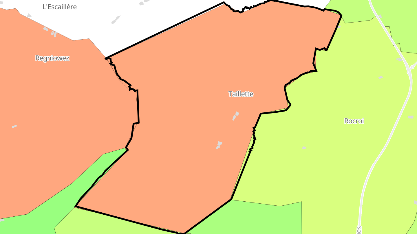 Carte des prix de l'immobilier Taillette