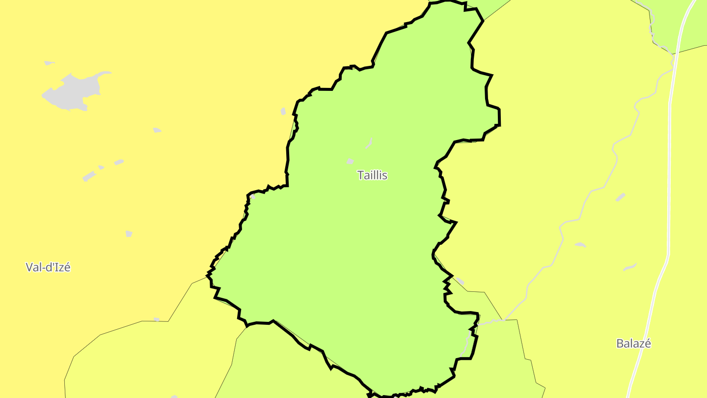 Carte des prix de l'immobilier Taillis