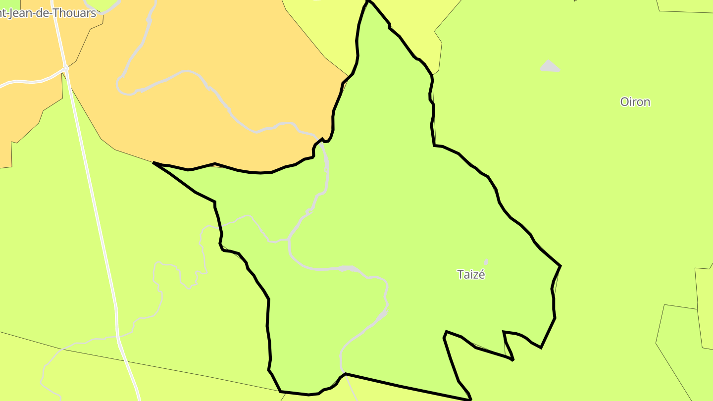 Carte des prix de l'immobilier Taizé-Maulais