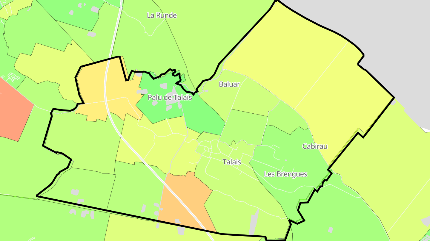 Carte des prix de l'immobilier Talais