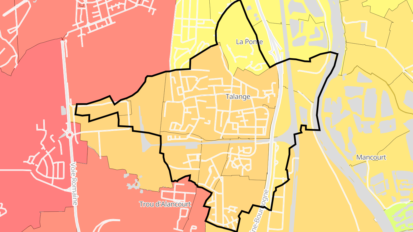 Carte des prix de l'immobilier Talange