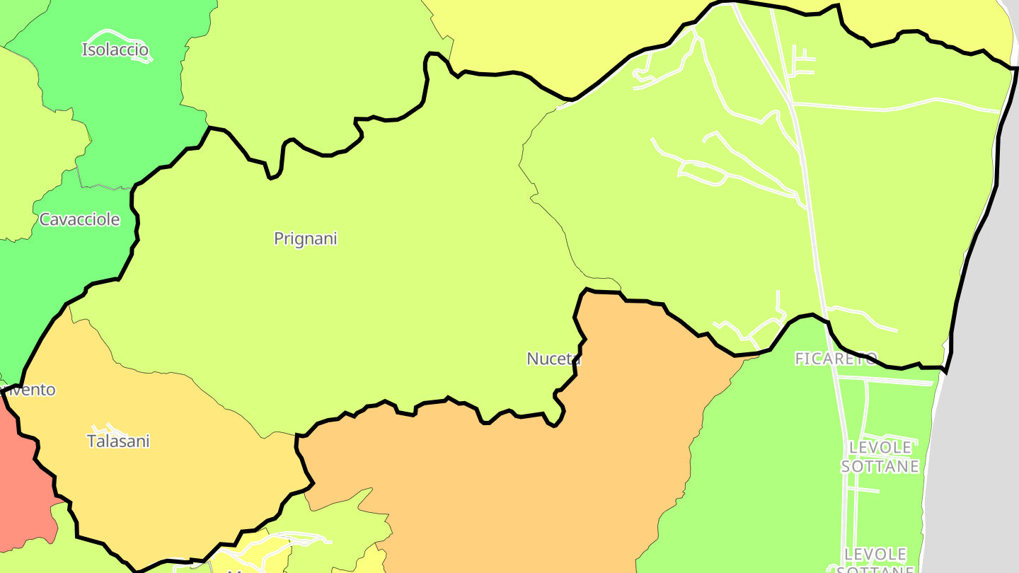 Carte des prix de l'immobilier Talasani