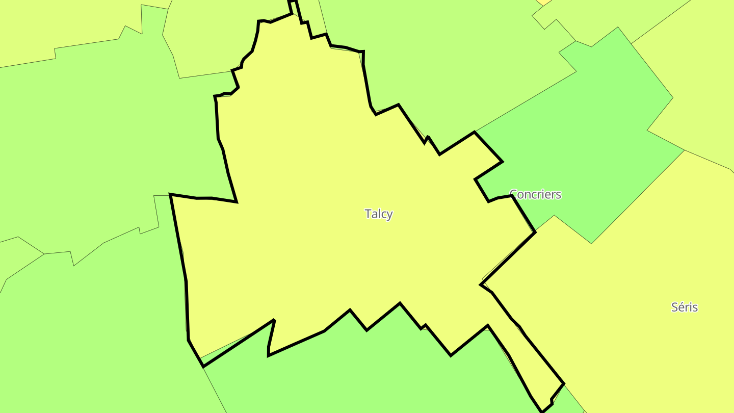 Carte des prix de l'immobilier Talcy
