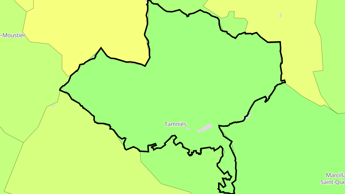 Carte des prix de l'immobilier Tamniès