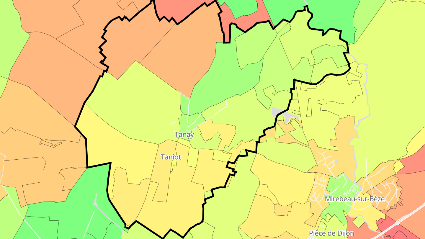 Carte des prix de l'immobilier Tanay