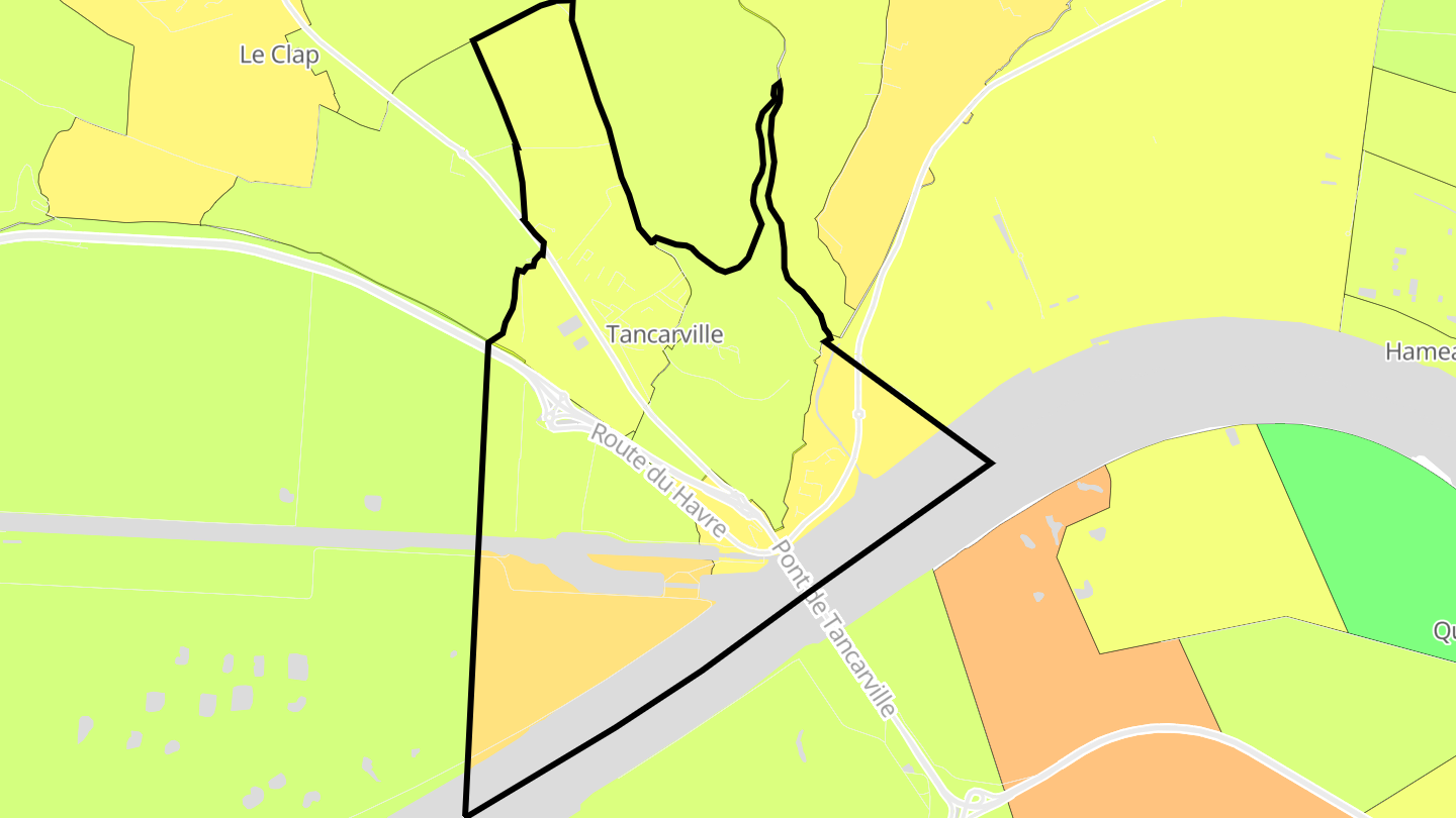 Carte des prix de l'immobilier Tancarville