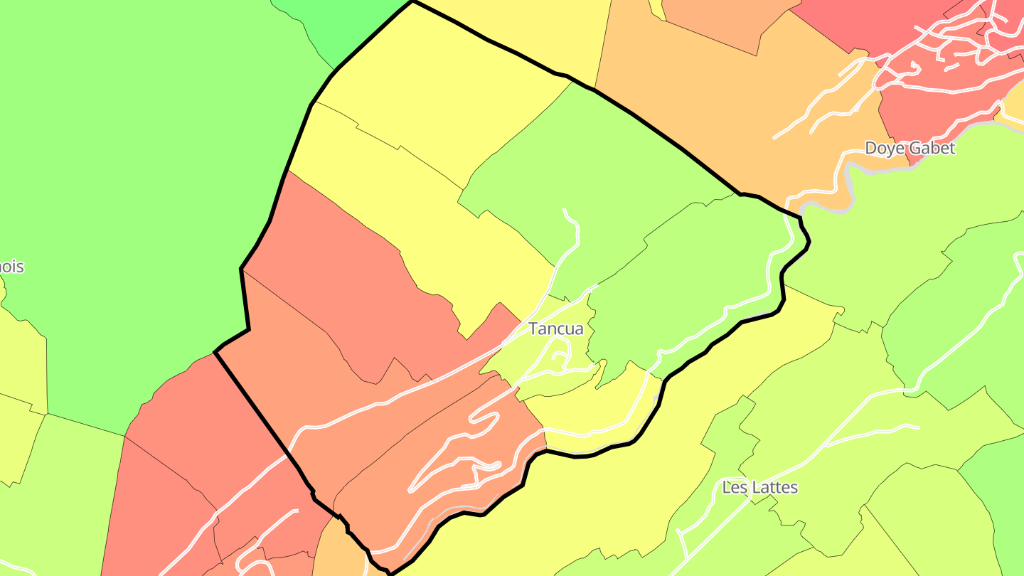 Carte des prix de l'immobilier Tancua