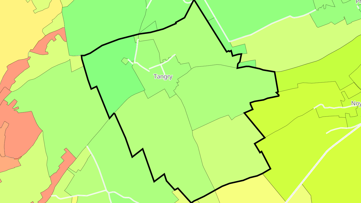 Carte des prix de l'immobilier Tangry