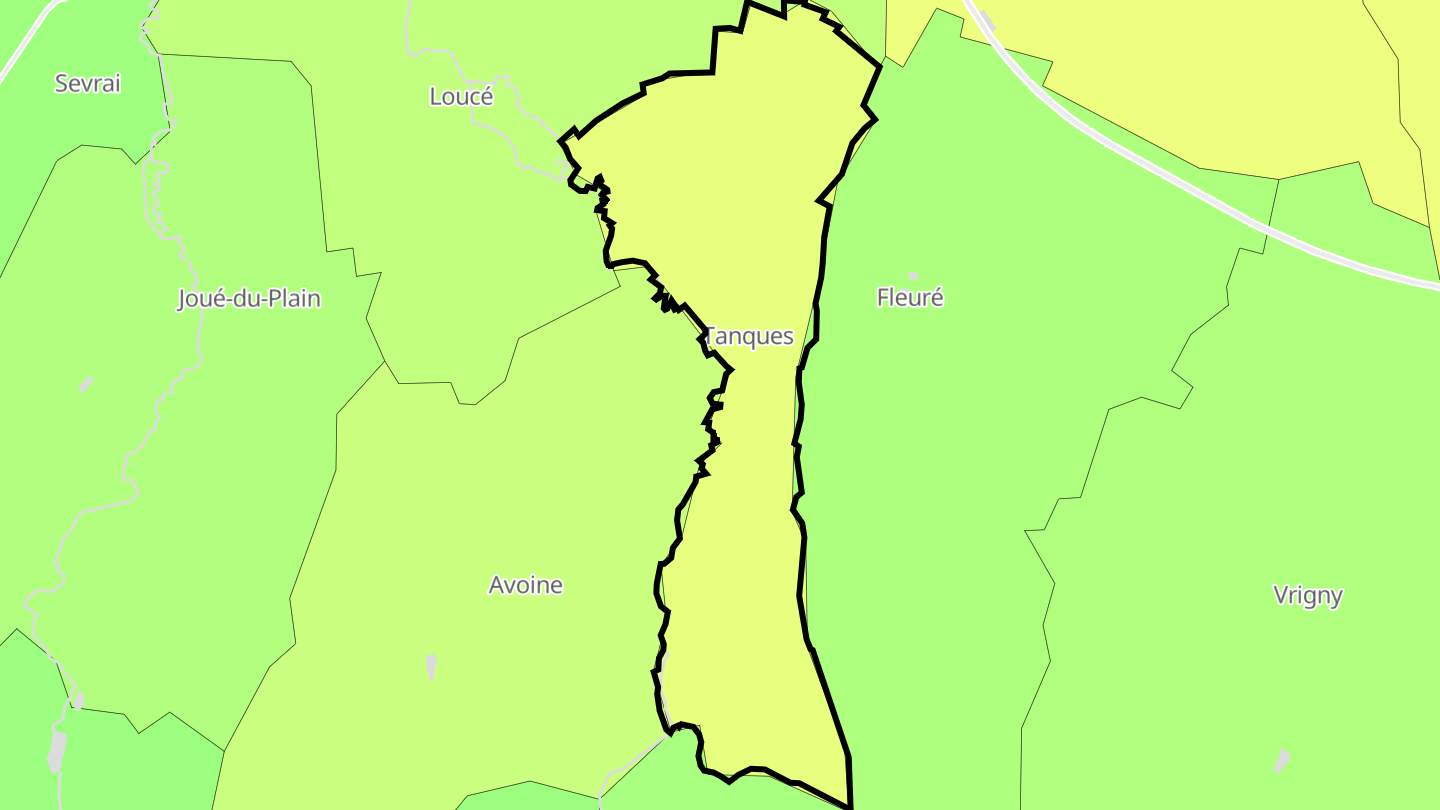 Carte des prix de l'immobilier Tanques