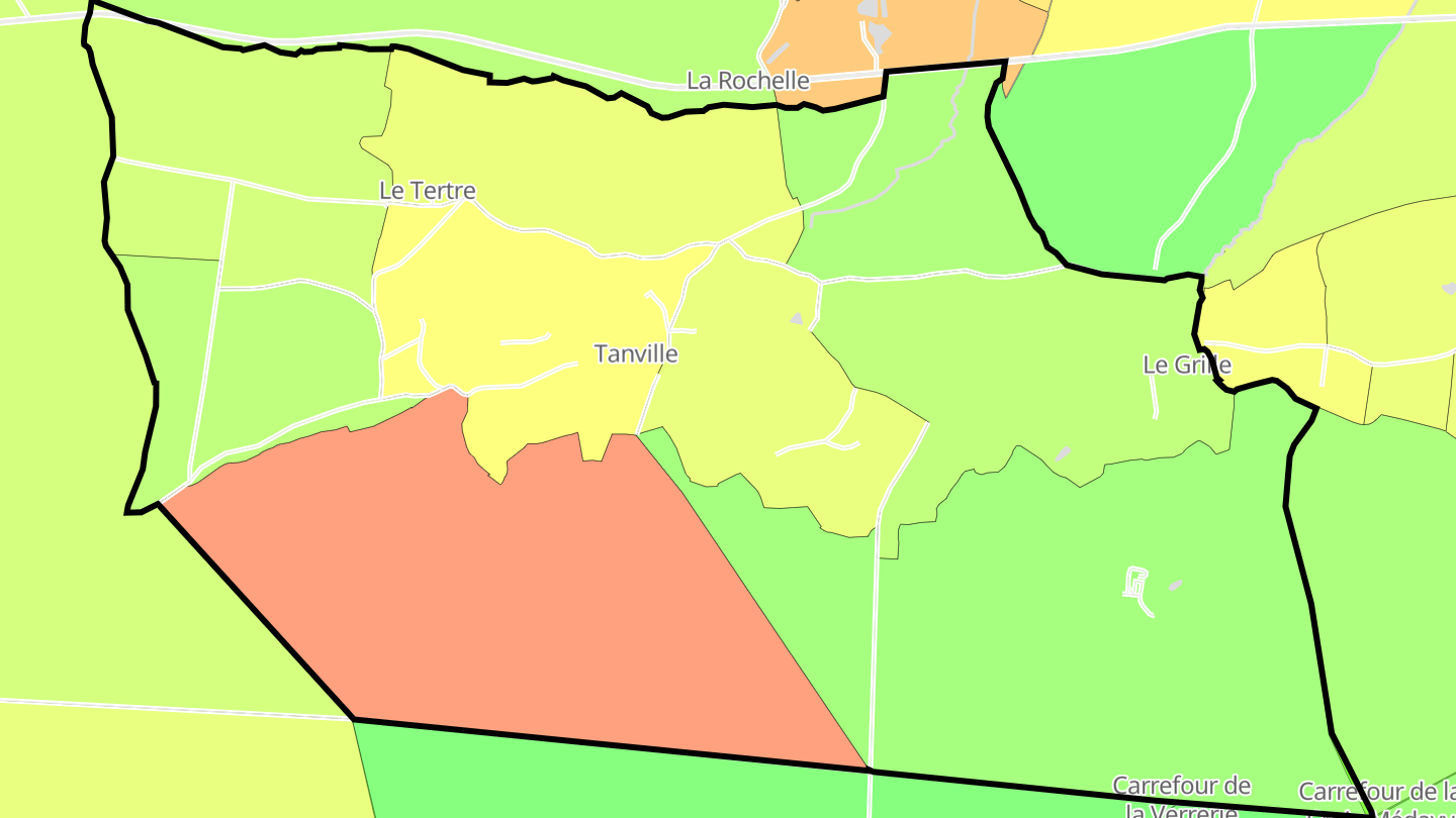 Carte des prix de l'immobilier Tanville