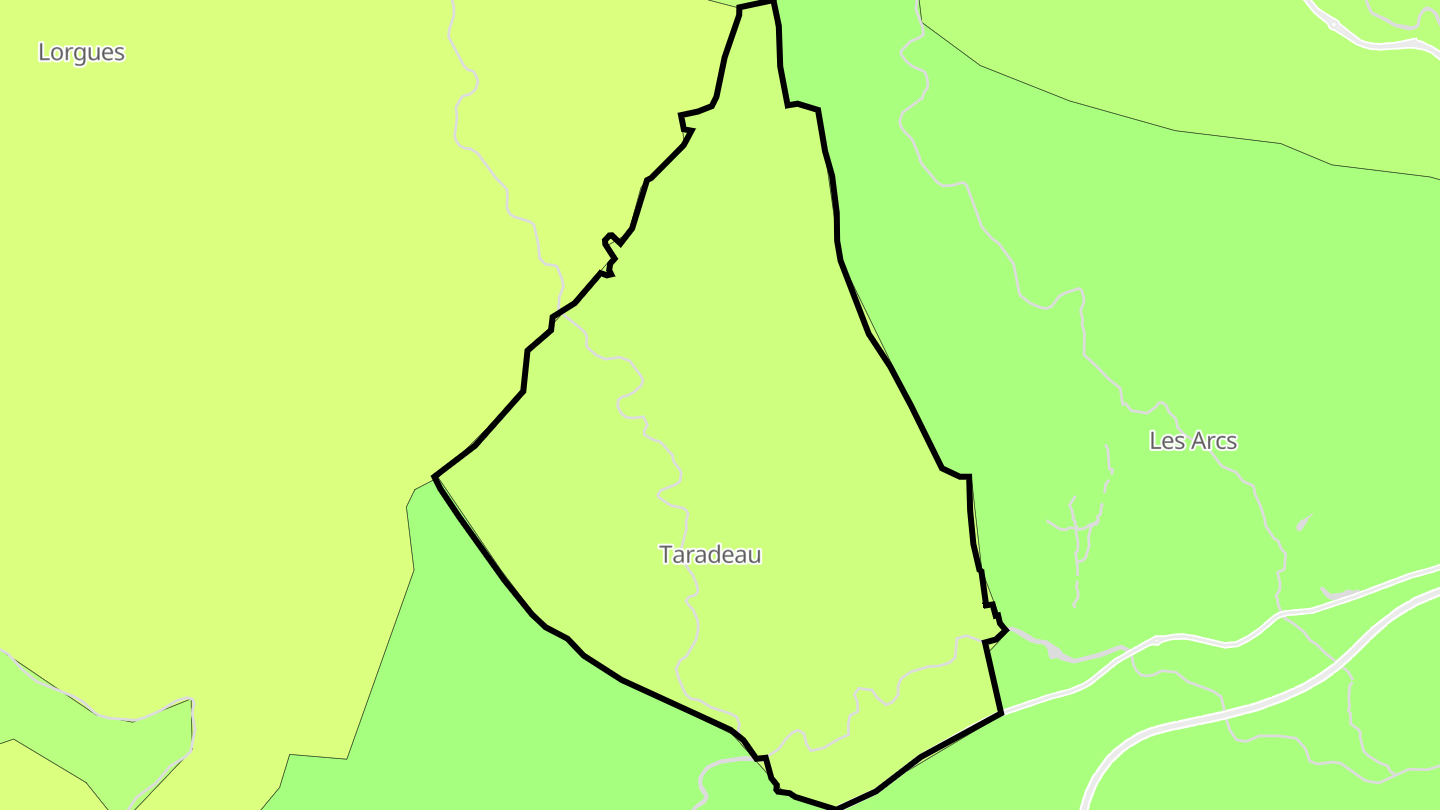 Carte des prix de l'immobilier Taradeau