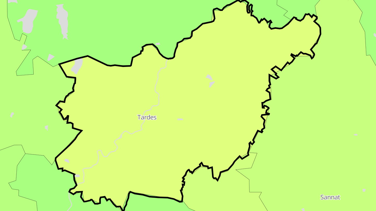 Carte des prix de l'immobilier Tardes