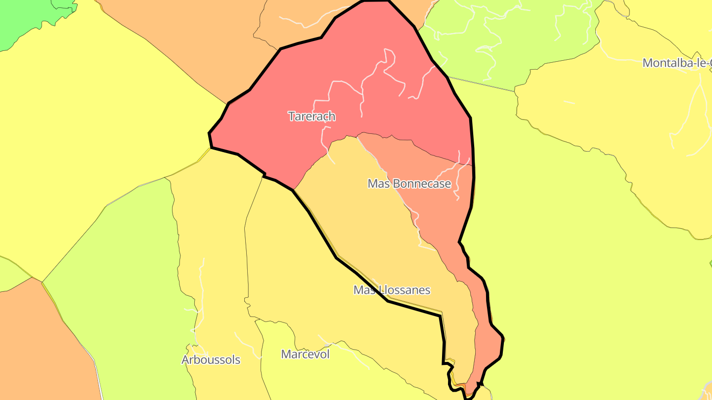 Carte des prix de l'immobilier Tarerach