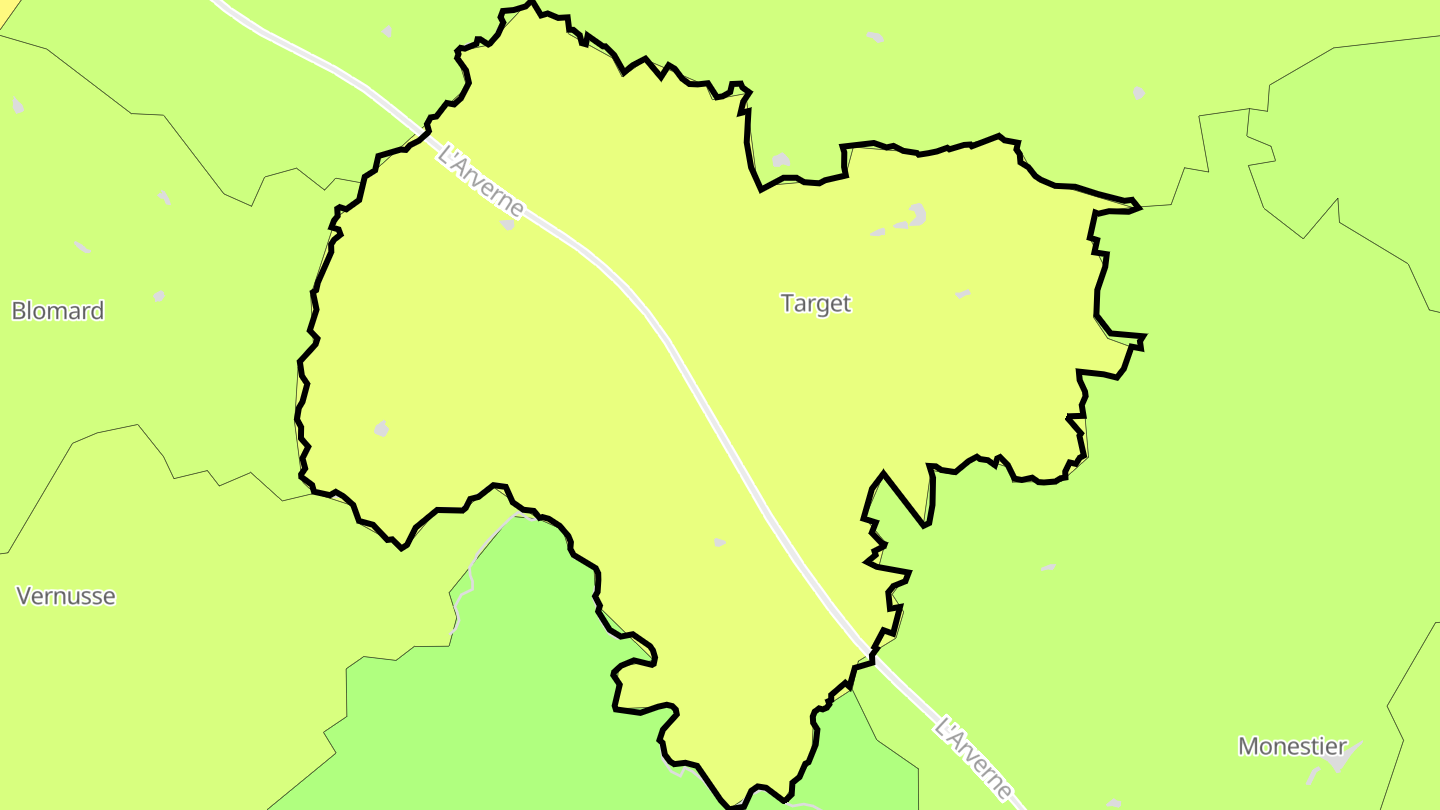 Carte des prix de l'immobilier Target