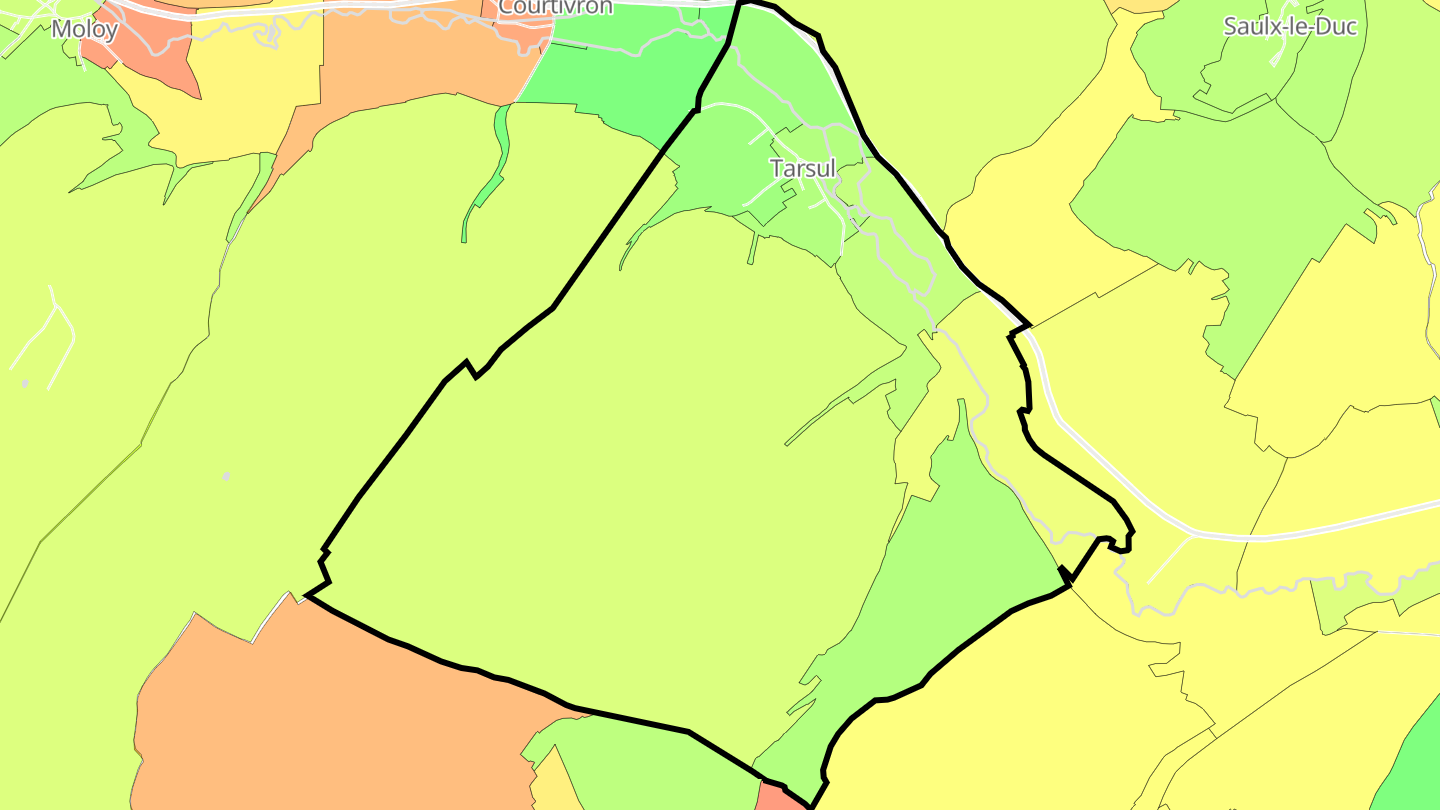 Carte des prix de l'immobilier Tarsul