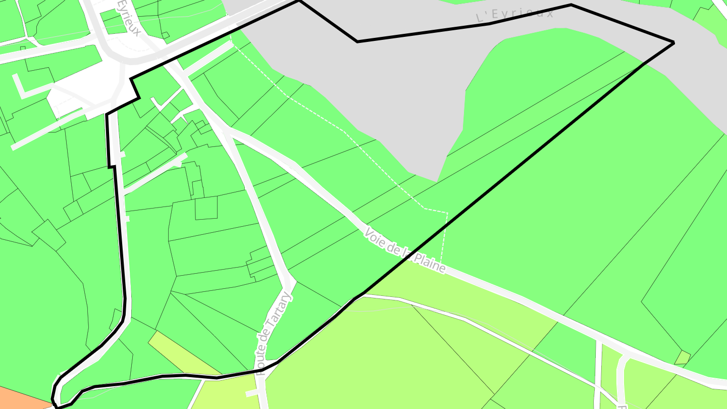 Carte des prix de l'immobilier Tartary