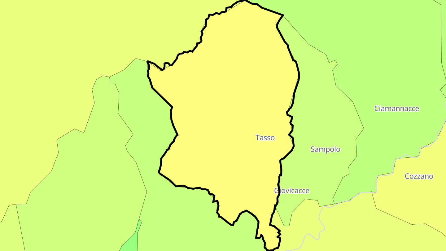 Carte des prix de l'immobilier Tasso