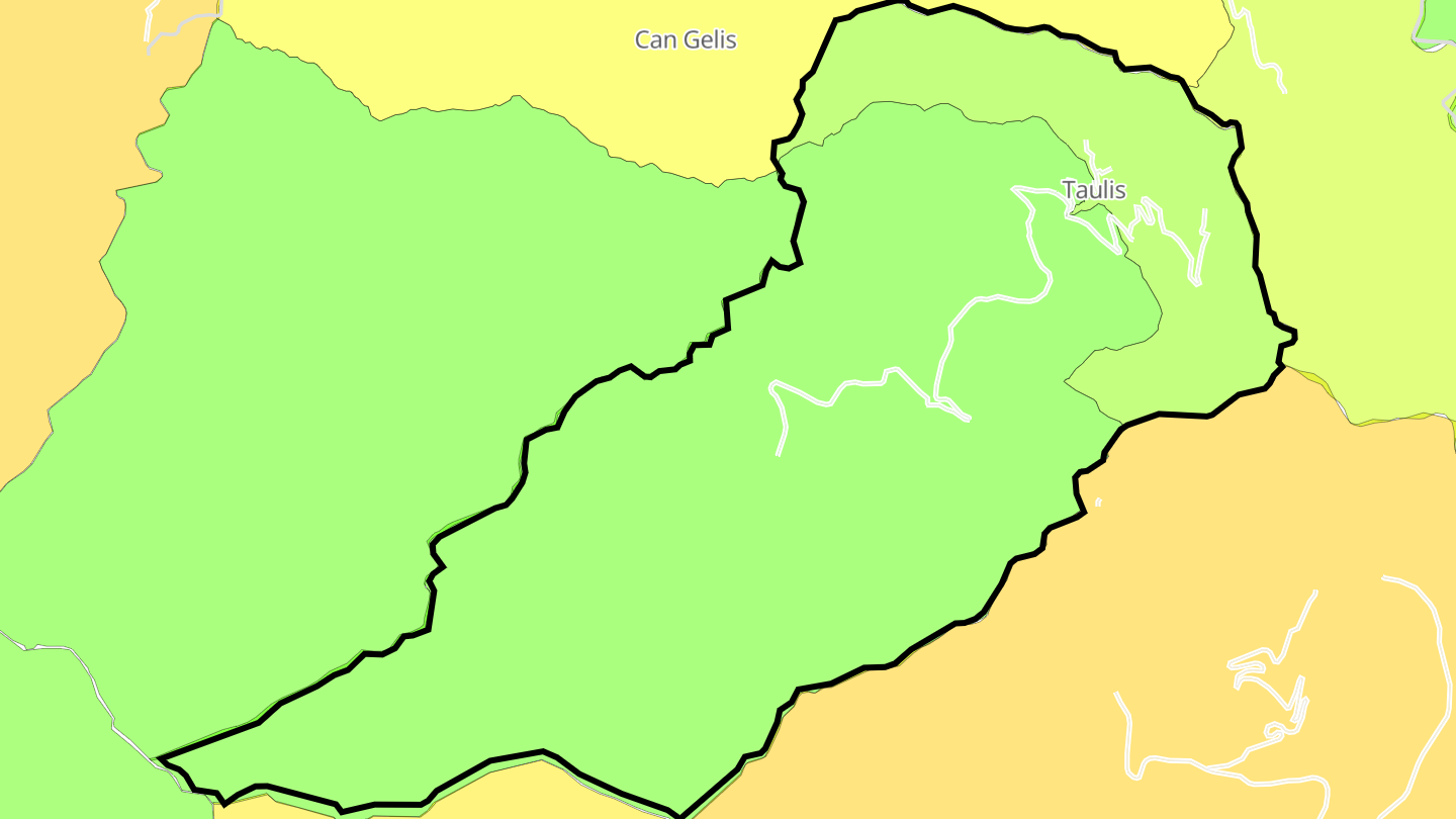Carte des prix de l'immobilier Taulis