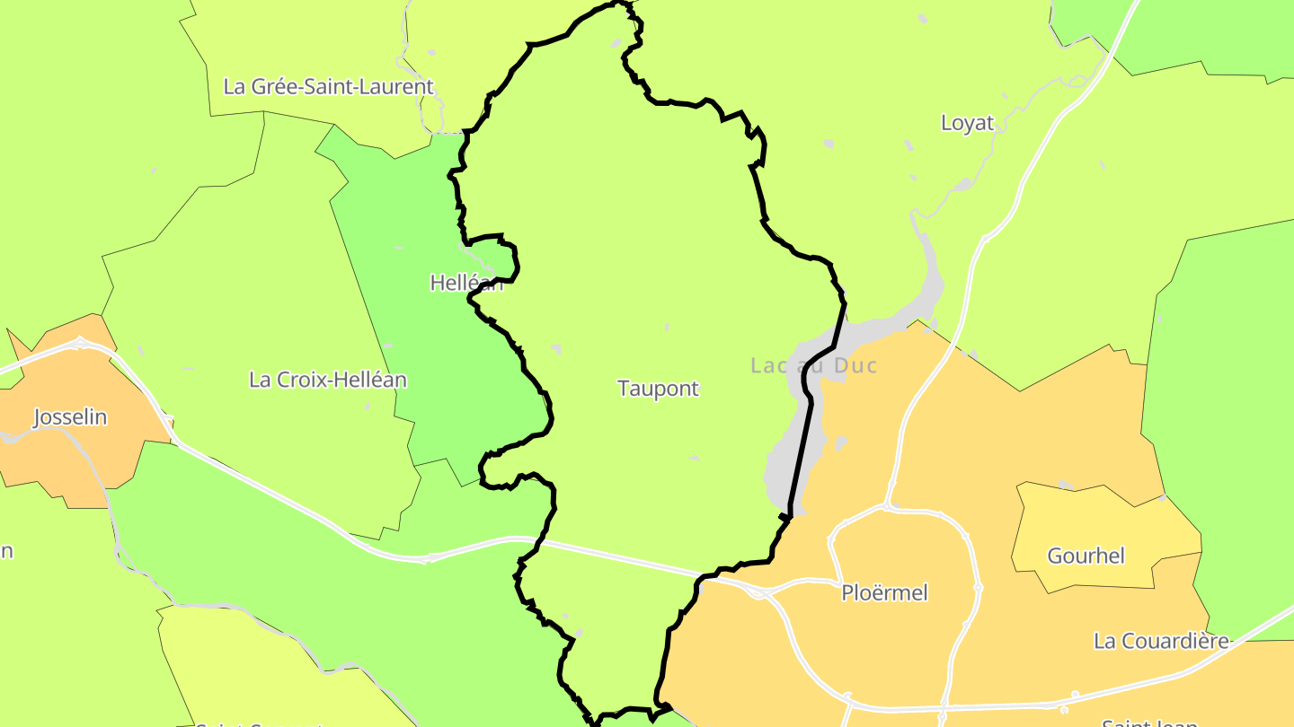 Carte des prix de l'immobilier Taupont