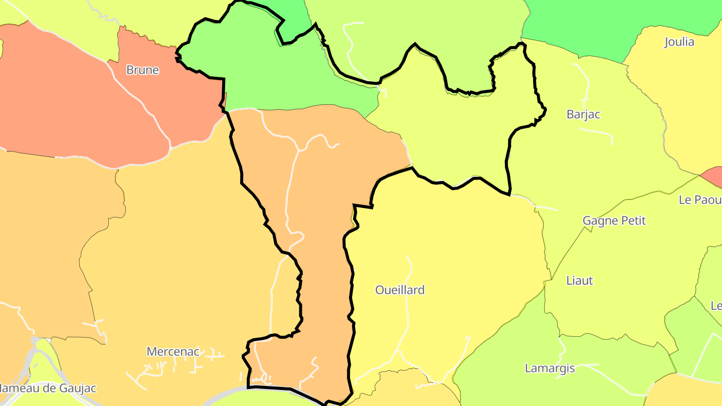 Carte des prix de l'immobilier Taurignan-Castet