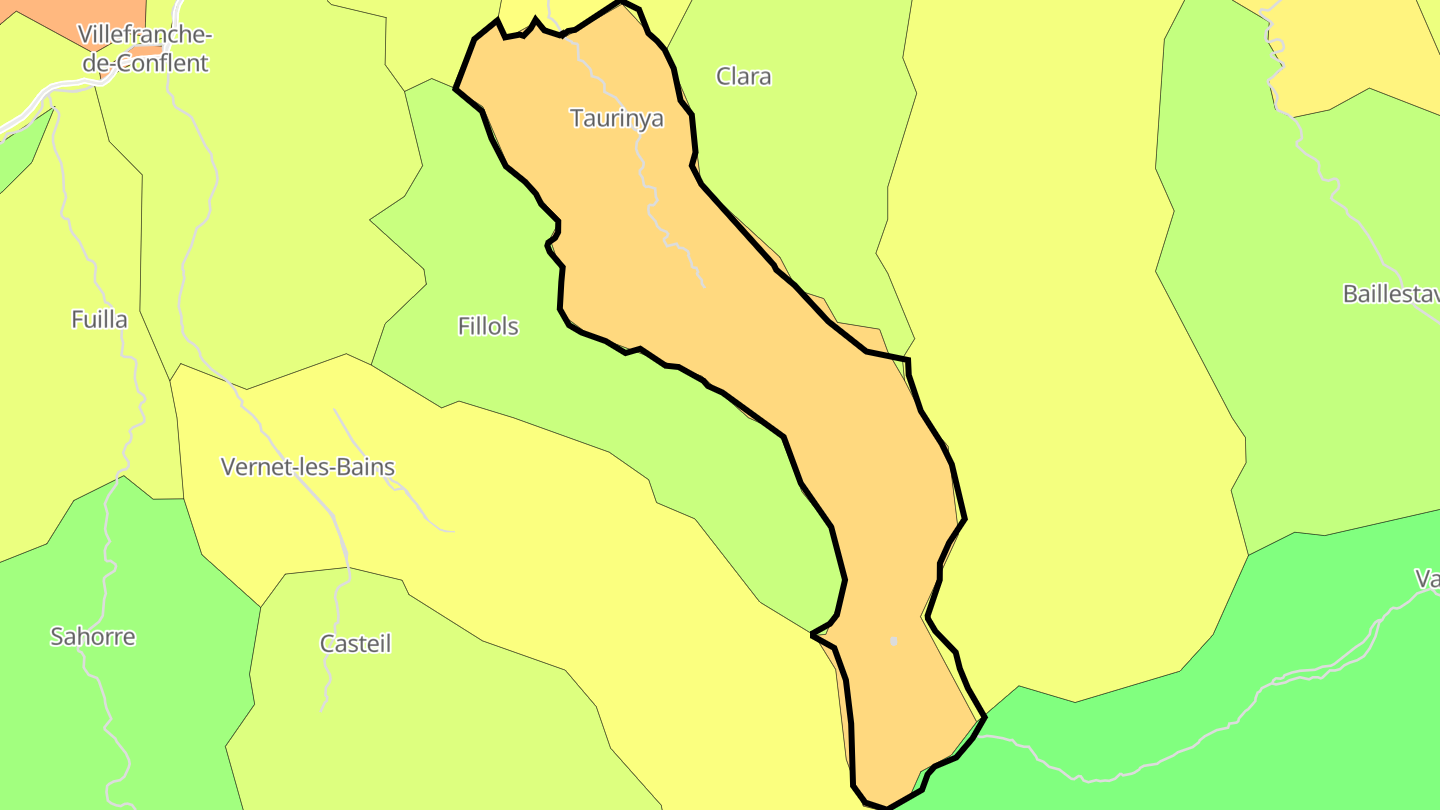 Carte des prix de l'immobilier Taurinya