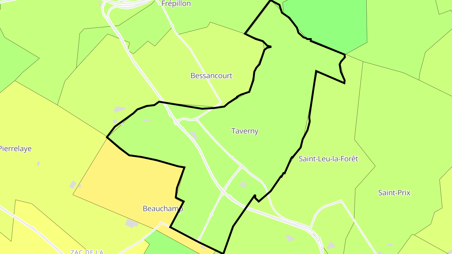 Carte des prix de l'immobilier Taverny