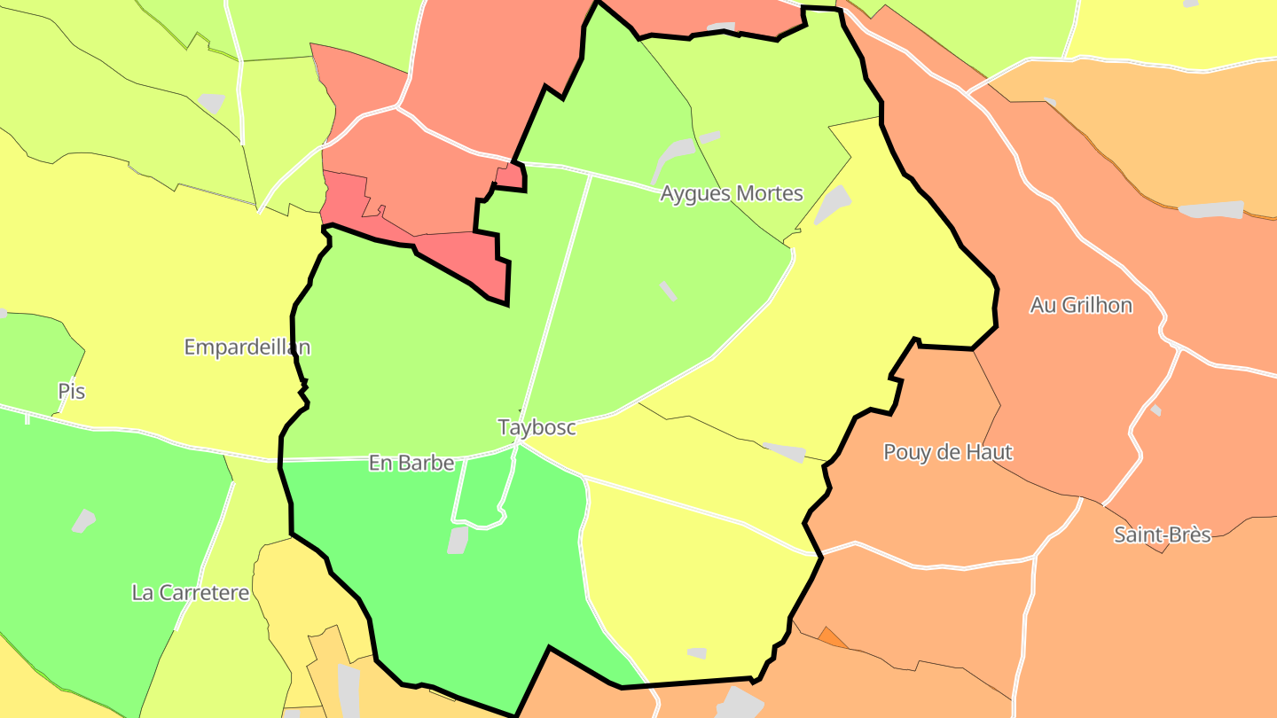 Carte des prix de l'immobilier Taybosc