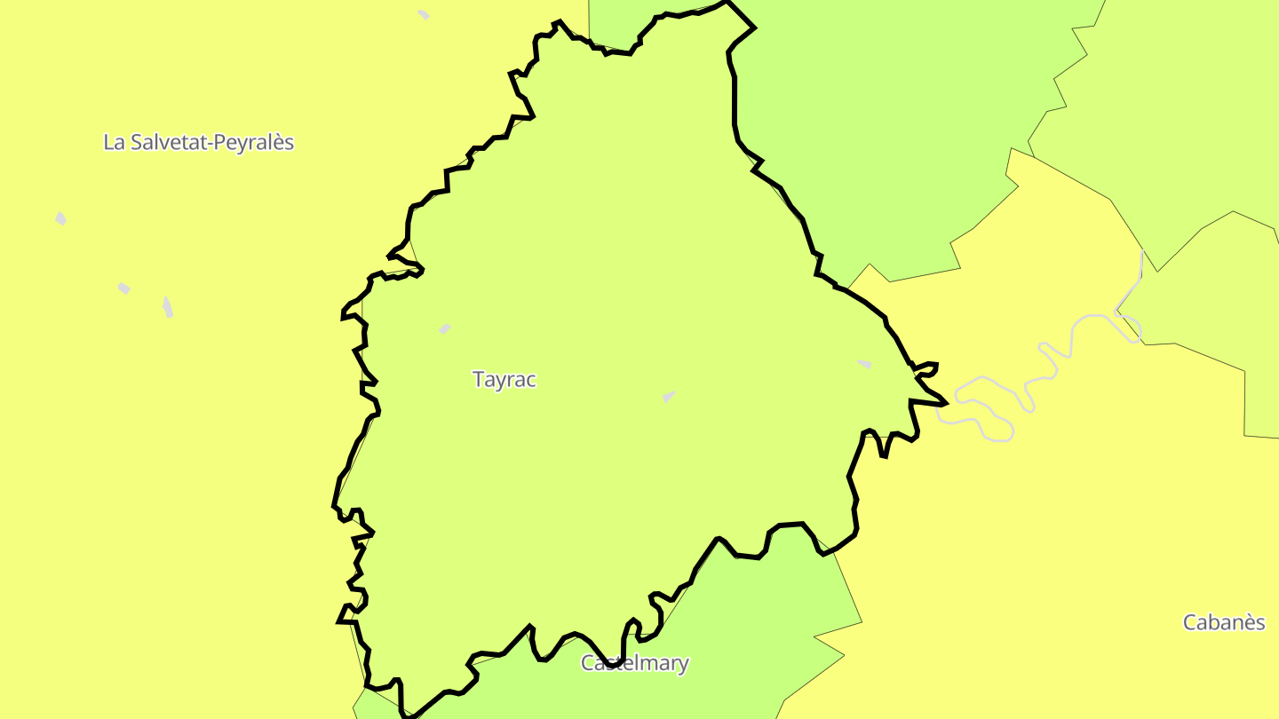 Carte des prix de l'immobilier Tayrac