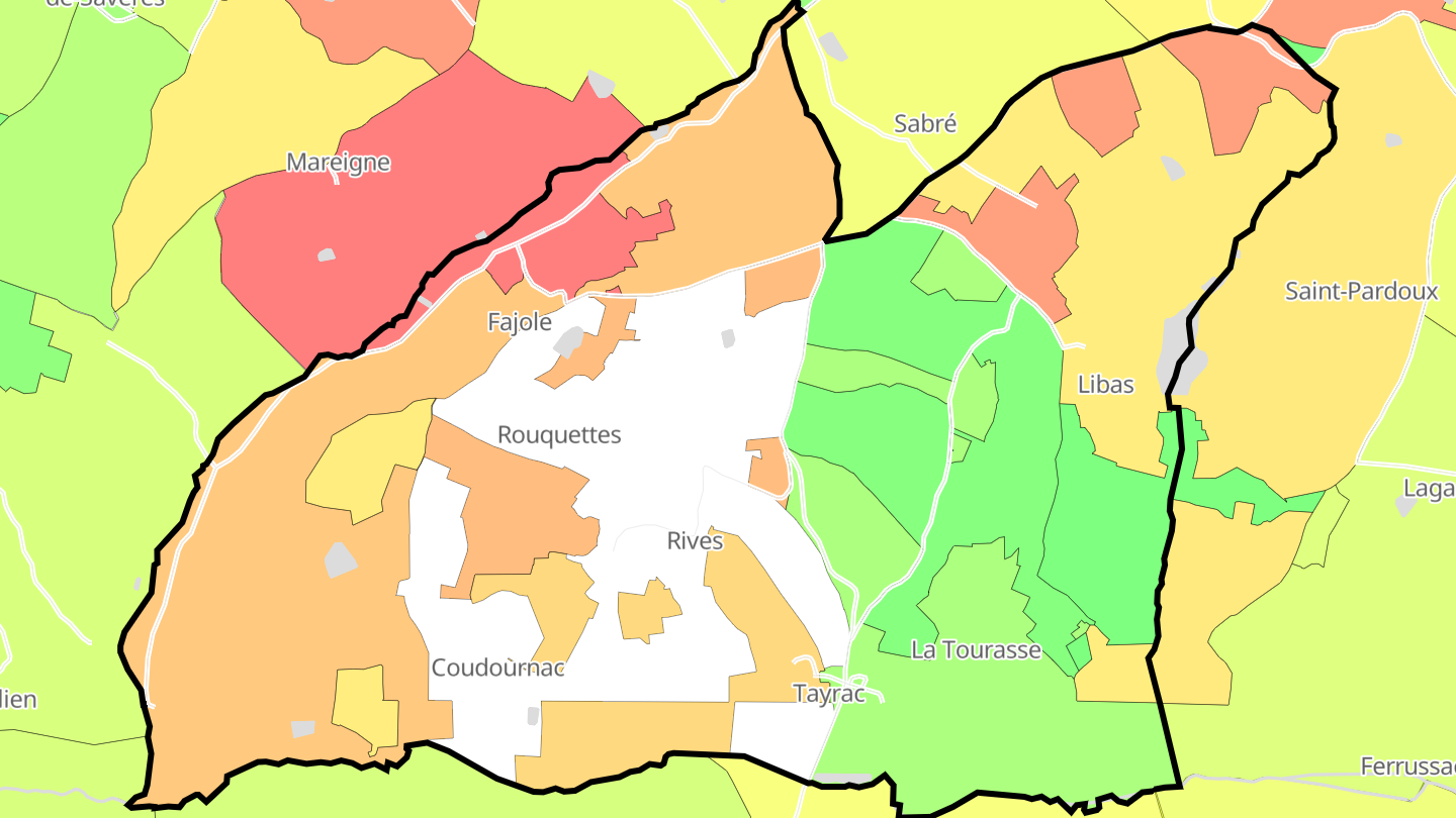 Carte des prix de l'immobilier Tayrac