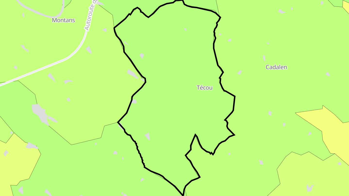 Carte des prix de l'immobilier Técou