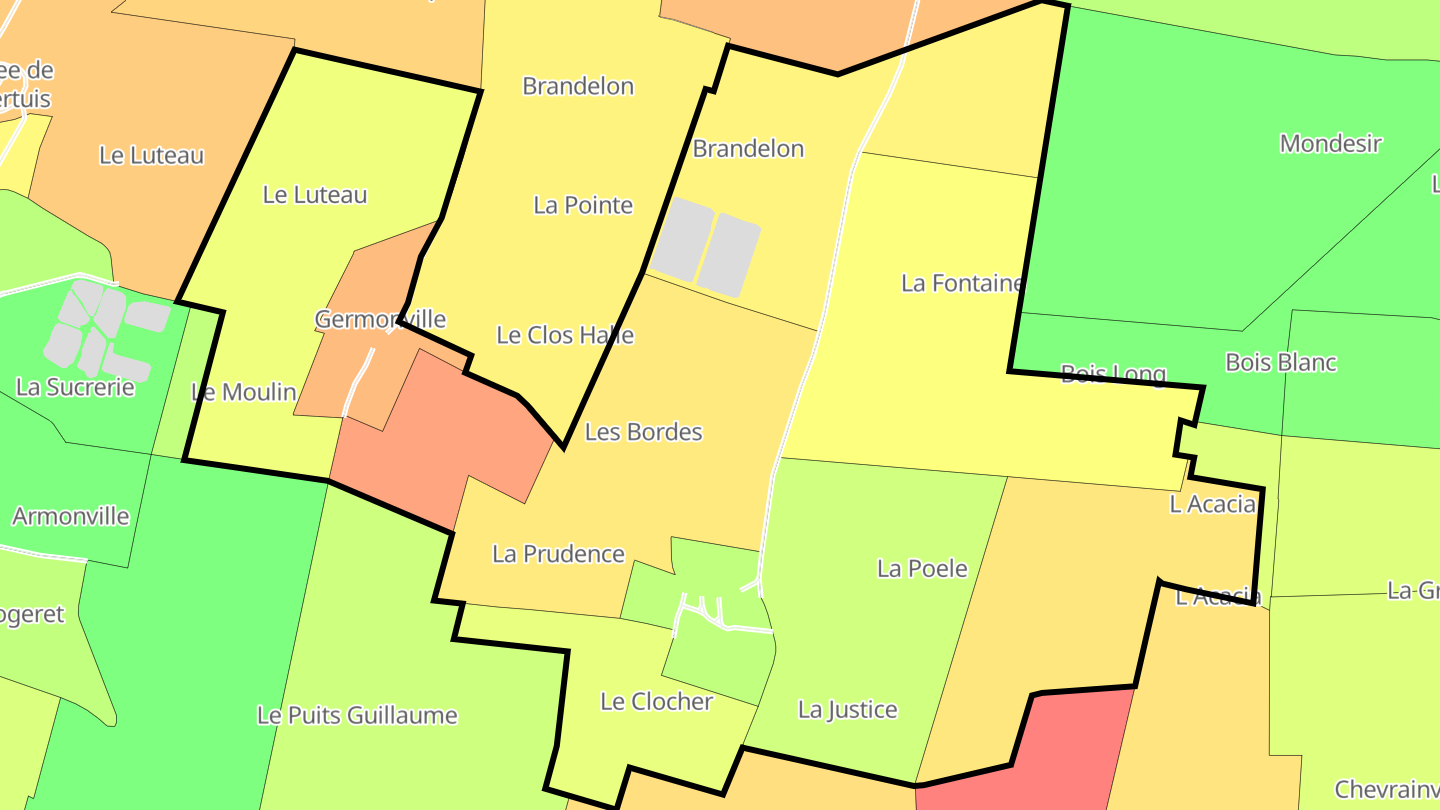 Carte des prix de l'immobilier Teillay-le-Gaudin