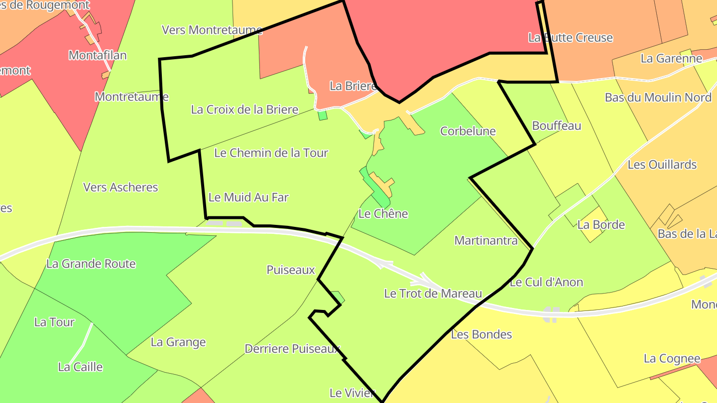 Carte des prix de l'immobilier Teillay-Saint-Benoît
