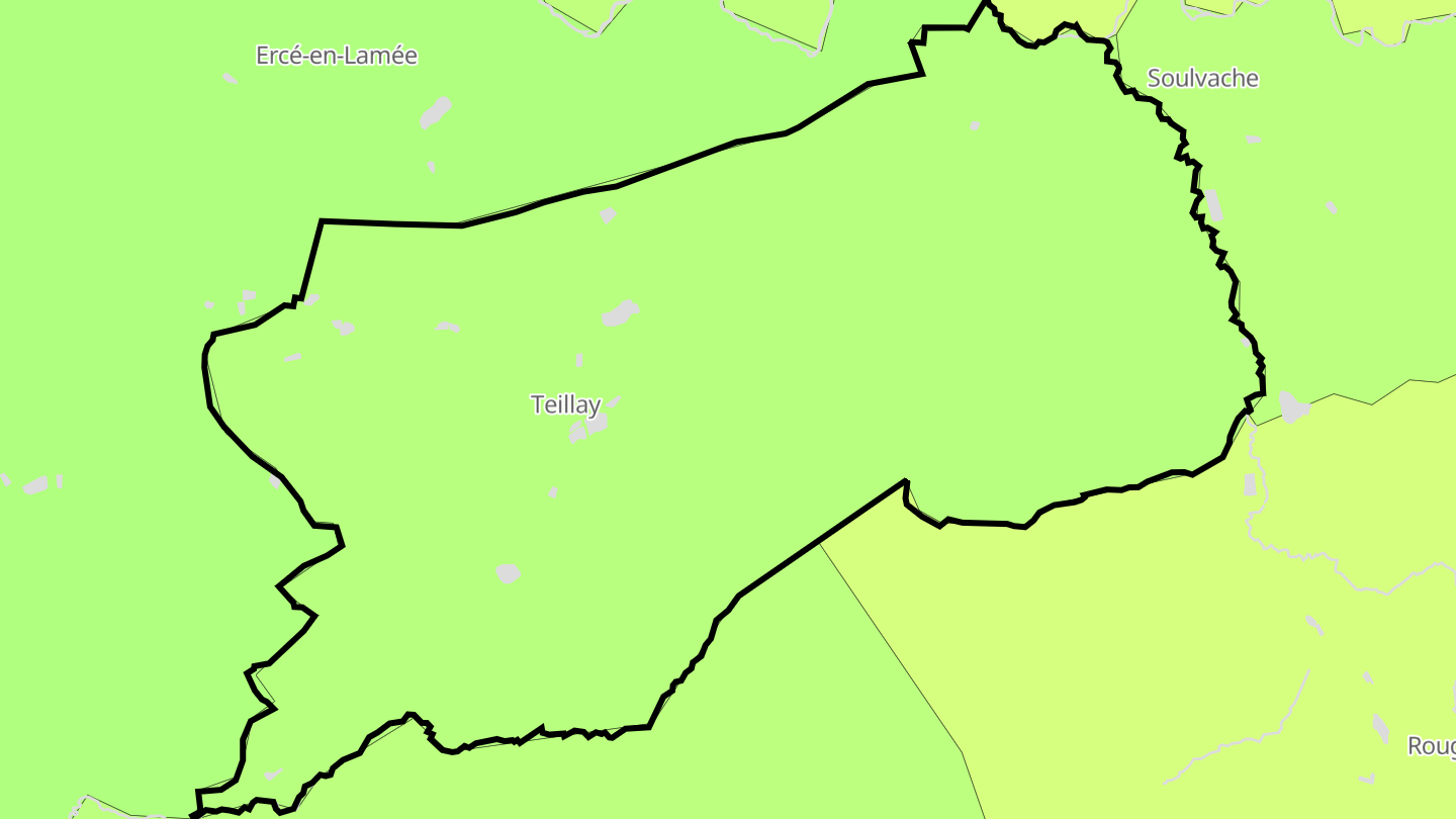 Carte des prix de l'immobilier Teillay