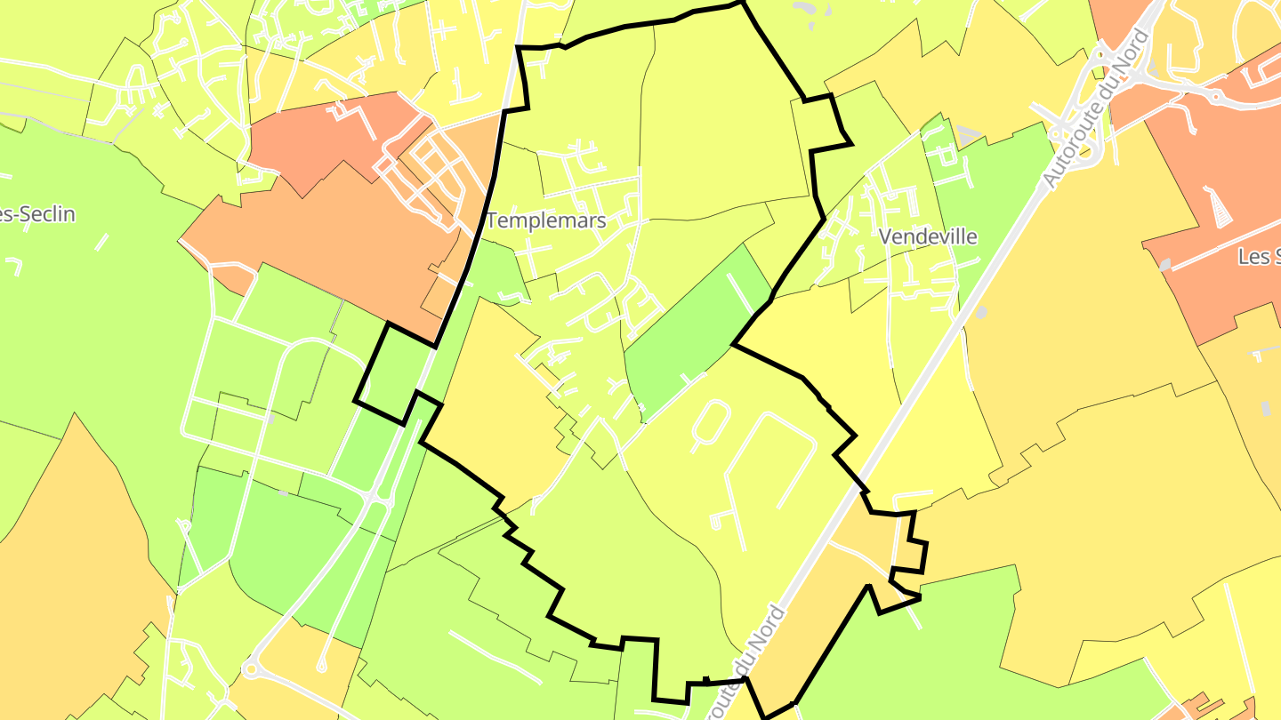 Carte des prix de l'immobilier Templemars
