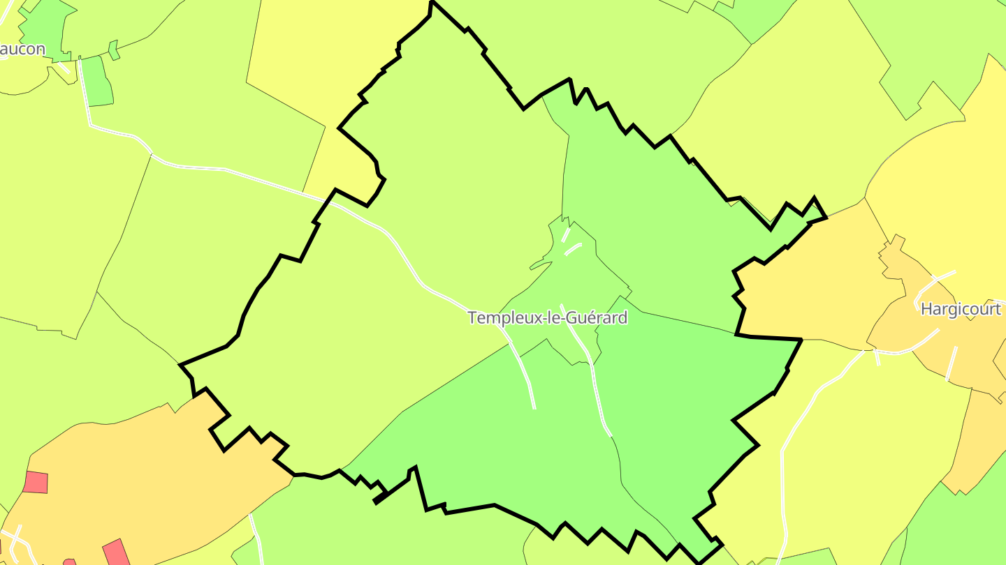 Carte des prix de l'immobilier Templeux-le-Guérard