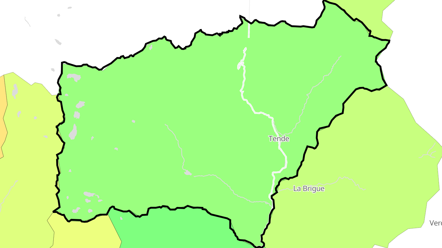 Carte des prix de l'immobilier Tende