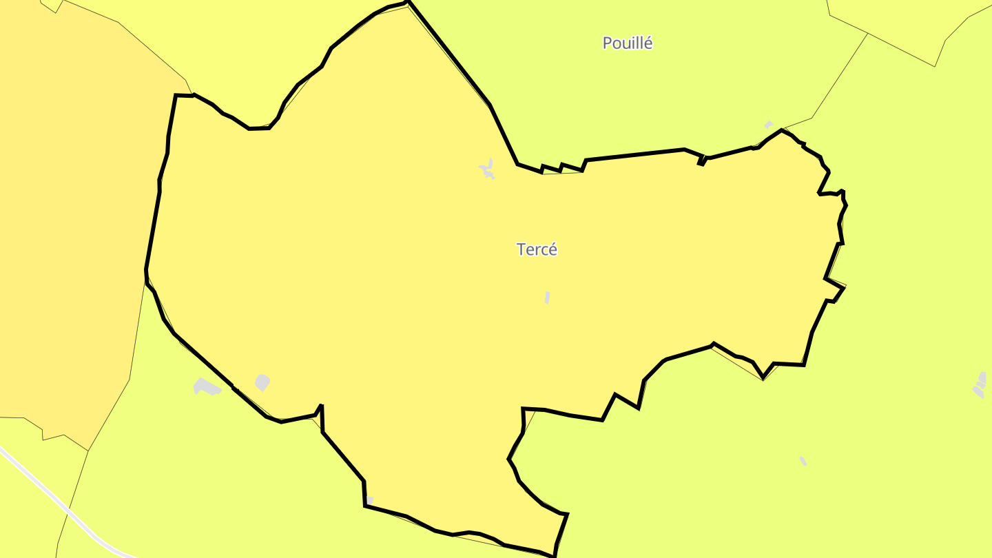 Carte des prix de l'immobilier Tercé