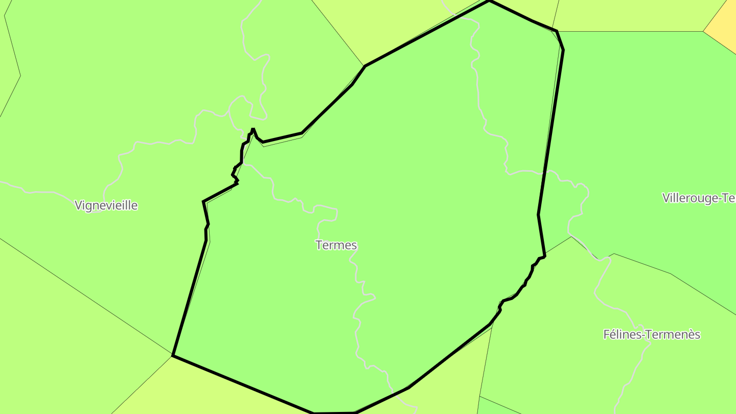 Carte des prix de l'immobilier Termes