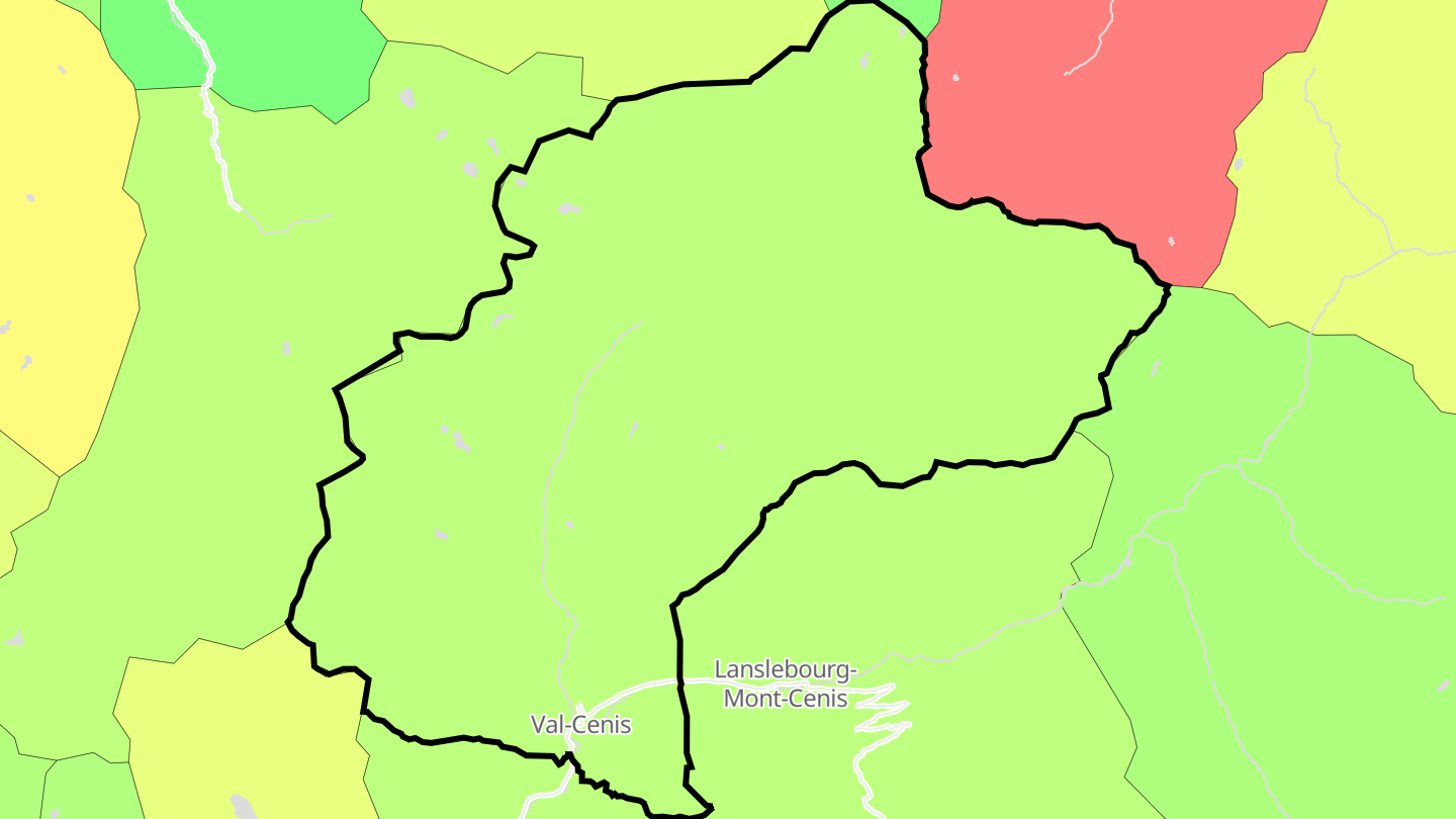 Carte des prix de l'immobilier Termignon