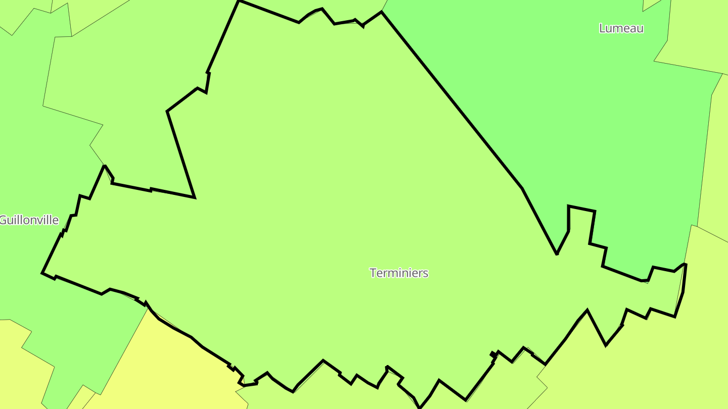 Carte des prix de l'immobilier Terminiers