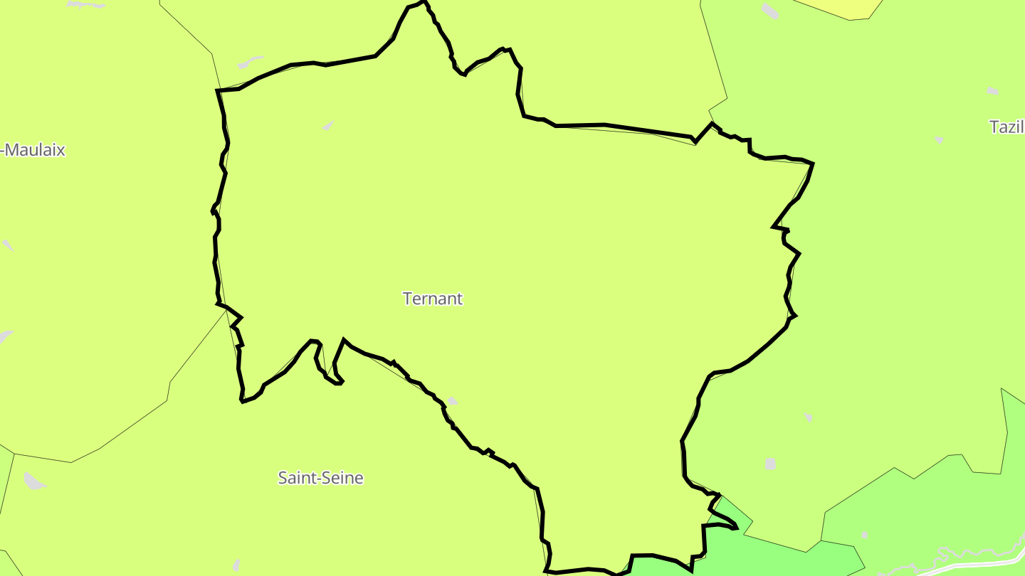 Carte des prix de l'immobilier Ternant