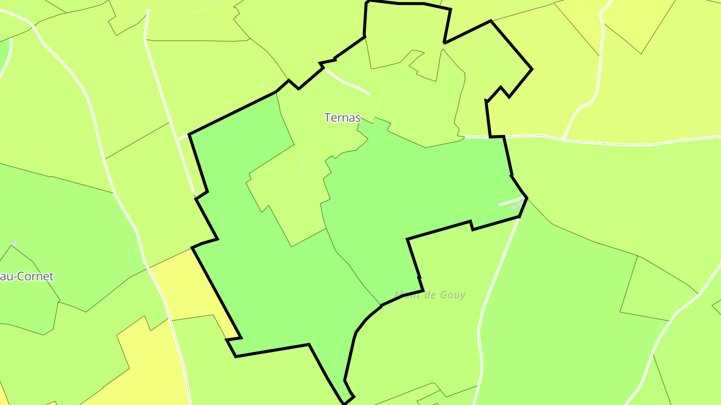 Carte des prix de l'immobilier Ternas