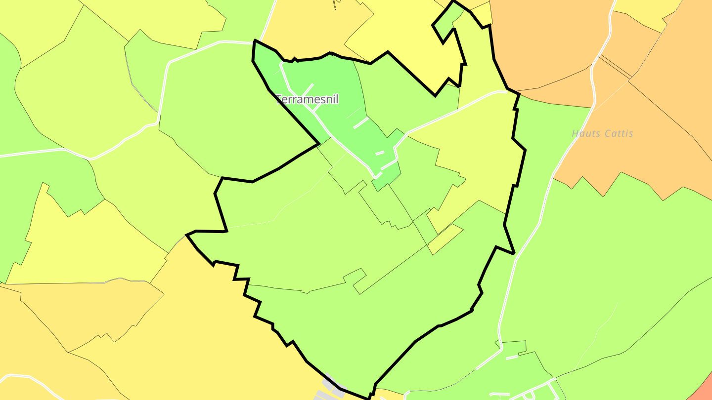 Carte des prix de l'immobilier Terramesnil